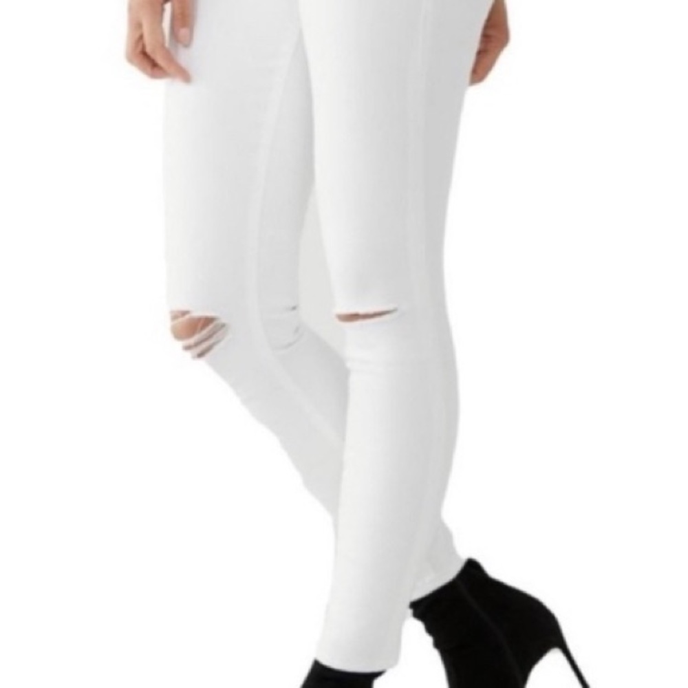 True Religion White Denim superskinny Jeans